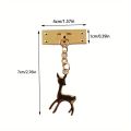 2Pcs Exquisite Metal Cute Deer Clasp Buckle Buckles Bag Purse Hat Decor With Tassel Hardware DIY Leather Craft Accessories.