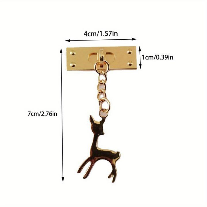2Pcs%20Exquisite%20Metal%20Cute%20Deer%20Clasp%20Buckle%20Buckles%20Bag%20Purse%20Hat%20Decor%20With%20Tassel%20Hardware%20DIY%20Leather%20Craft%20Accessories%20-%20Image%204