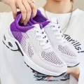 Running Shoes Ladies Breathable Sneakers Summer Light Mesh Air Cushion Women's Sports Shoes Outdoor Lace Up Training Shoes. 