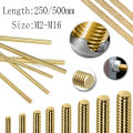1pcs Brass Threaded Rod  Rod M2 M2.5 M3 M4 M5 M6 M8 M10 M12 M14 M16, 250mm/500mm Length, All Thread Stud Bar. 