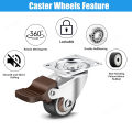 Set of 4 Casters 1-2 inch Caster Wheels for Heavy Duty Furniture Cabinets Mini Castors No Noise Smooth Swivel Wheel.