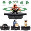 3-in-1 Photography Table.360° Rotating Table Adjustment Video Shooting Prop Jewelry Shoe Display Stand 3-speed Electric Rotation.