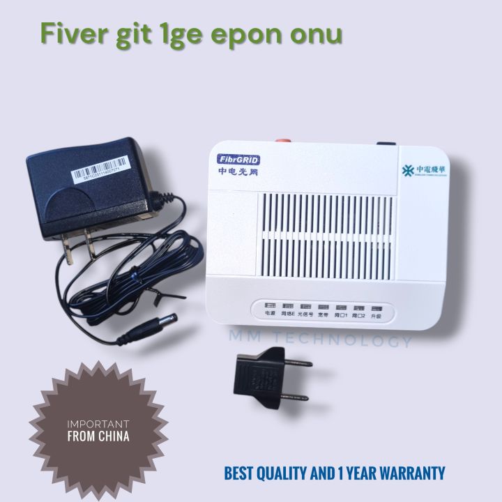 Fiver Grid 1ge 2 pon Port Epon Onu for use any Types of Rauter