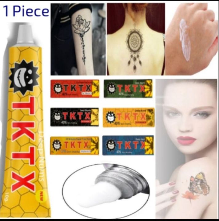 Numbing Cream Tattoo Pain Reliever Body  Anesthetic Laser Tattoo Removal gel piercing Wax Unwanted marker pen Microblading Numb Cream 10g