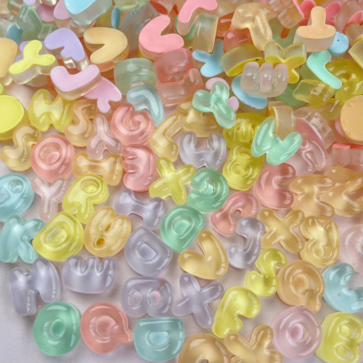 Mini Accessories Lettering Resin 20Pcs Mini Letters Mixed Accessories ABCD English Letter Decals ...