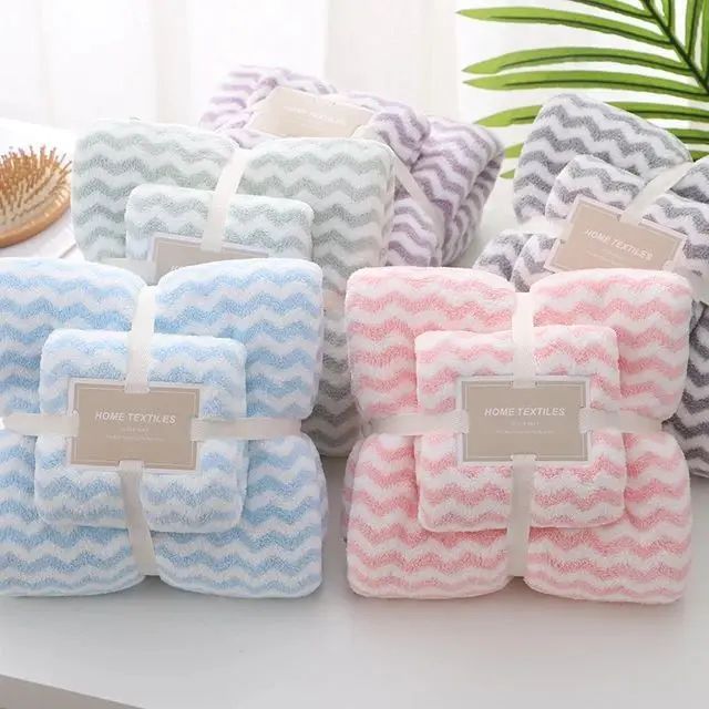 2%20Pcs%20Coral%20Fleece%20Bath%20Towel%20Small%20&%20Large%20Size%20Soft%20Towel%20for%20Women%20Men%20Kids%20Water%20Absorbent%20No%20Lint%20Quick%20Drying%20Towel%20Set%20-%20Image%202