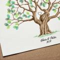 Fingerprint Tree Wedding Graduation Fingerprint Tree Canvas Guest Book DIY Creative Sign-In Book Waterproof for Birthday Wedding. 