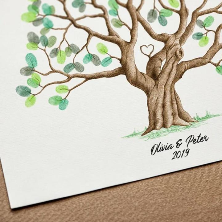 Fingerprint%20Tree%20Wedding%20Graduation%20Fingerprint%20Tree%20Canvas%20Guest%20Book%20DIY%20Creative%20Sign-In%20Book%20Waterproof%20for%20Birthday%20Wedding%20-%20Image%205