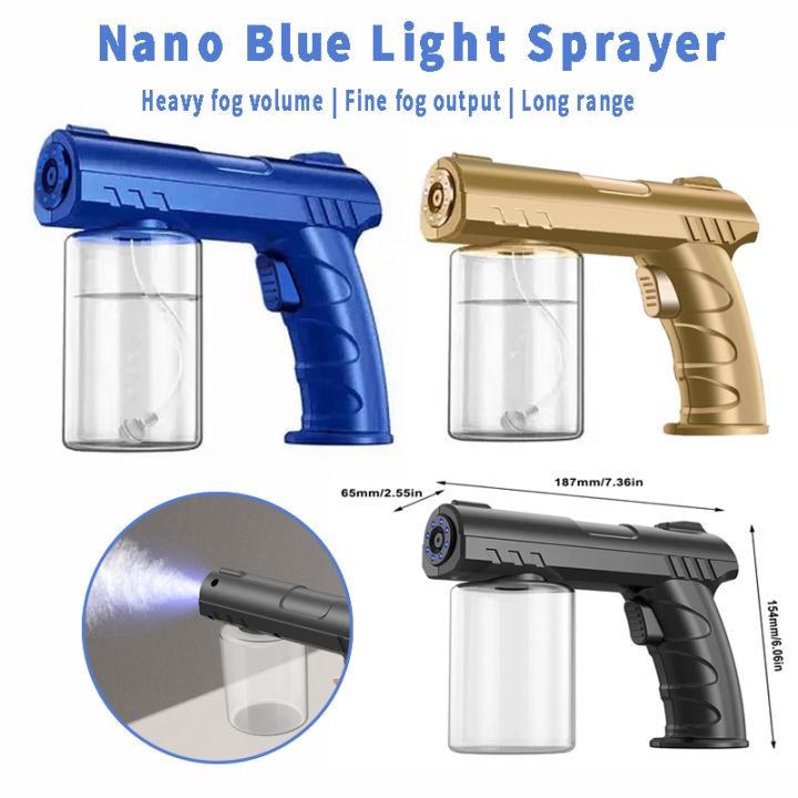 280ML Nano Blue Light Sprayer Barber Wireless Aftershave Steam USB Electric Spray Disinfection Gun For Garden Atomizer Tools