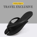 Portable Foldable Flip Flops Women Men Travel Business Trip Beach Shoes EVA Soft Cushioning Non-Slip Outdoor Slippers.