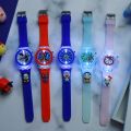 Disney Mickey Children Watches Girls Color Light Source Silicone Princess Elsa Kids Watch Boys Gift Clock Wrist. 