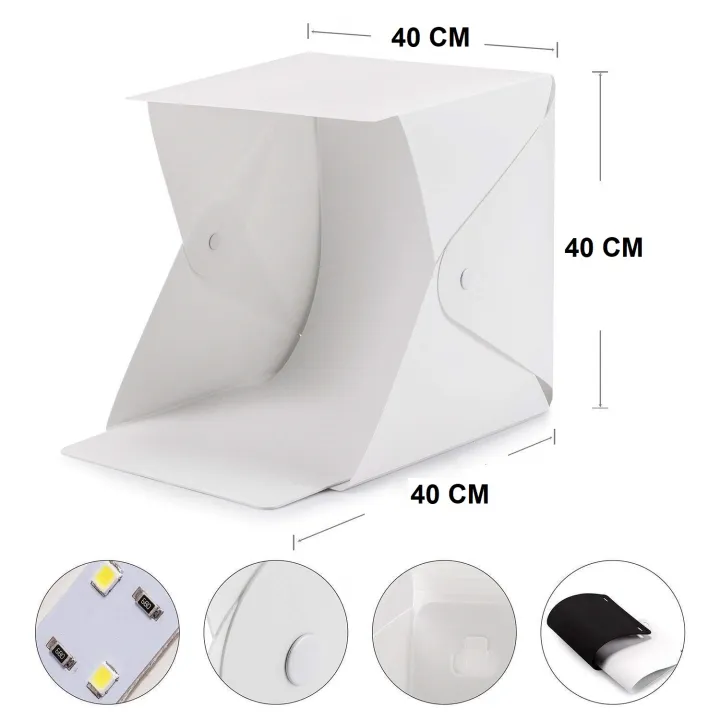 Shooting%20Tents%2040%20x%2040%20x%2040%20cm%20Light%20Box%20Photo%20Studio%20Portable%20Folding%20Hook%20&%20Loop%20Photography%20Photo%20Box%20Studio%20-%20Image%202