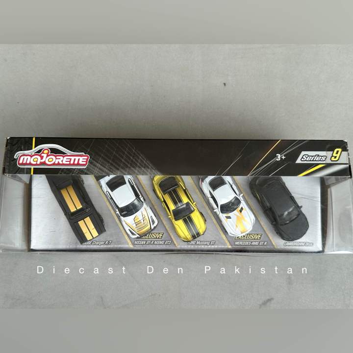 Majorette%20Limited%20Edition%20Licensed%205%20Cars%20Gift%20Pack%20-%20Cars%20with%20suspension%20&%20moving%20parts%20Dodge%20Charger%20Nissan%20GTR%20R35%20Nismo%20Mustang%20GT%20Mercedes%20AMG%20Lamborghini%20Urus%20-%20Image%205