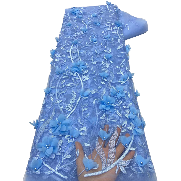 2025%20Green%203d%20Lace%20Flower%20Embroidery%20Applique%20Fabric%20High%20Quality%20Flowers%20Lace%20Fabrics%20for%20African%20Bridal%20Tulle%205Yards%20-%20Image%204