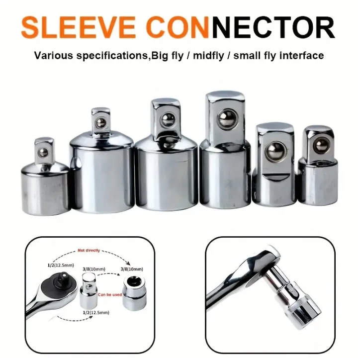 6pcs%20Ratchet%20Wrench%20Socket%20Converter%20Sleeve%20Head%20Adapter%201/2"%20Big%20Fly%20to%203/8"%20to%201/4"%20Stainless%20Steel%20to%201/4"%20to%201/2"%20to%203/8"%20-%20Image%202