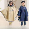 Children's raincoat cloak style school bags advanced Korean version primary children's poncho riding electric car raincoat.