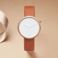 TOMI Women's Minimalist Style Leather Watch Women's Small Disc Scaleless Fashion Watch Minimalist Women's Leisure Quartz Watch. 