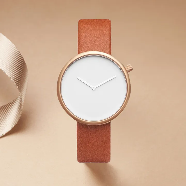 TOMI%20Women's%20Minimalist%20Style%20Leather%20Watch%20Women's%20Small%20Disc%20Scaleless%20Fashion%20Watch%20Minimalist%20Women's%20Leisure%20Quartz%20Watch%20-%20Image%204