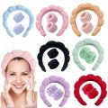 3PCS/SET Ladies Floral Headband Moisture-Proof Wristband SPA Face Wash Makeup Use Travel Holiday Ladies .
