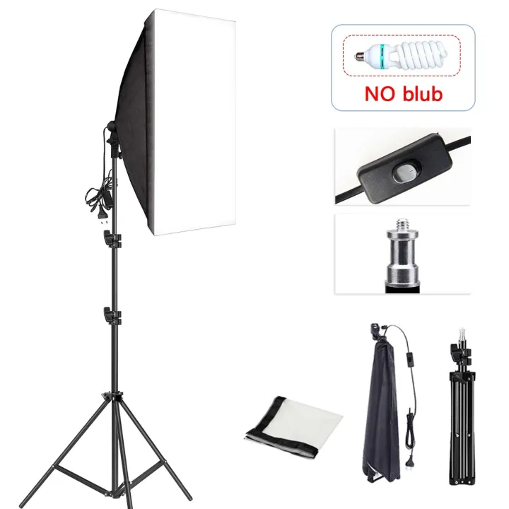 Professional Photography softbox Lighting soft box With Tripod E27 Photographic Bulb Continuous Light System for Photo studio