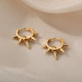 Punk Spike Rivet Hoop Earrings For Women Stainless Steel Huggie Earrings Ear Cuff Piercing Earring Gothic Jewelry Accessories. 