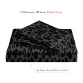 3pcs Dark Leopard Print Fashion Duvet Cover Set (1 Duvet Cover + 2 Pillowcases) High-Definition Printed Luxury Bedding Set. 