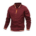 2026 Spring/Autumn New Men Fashion Casual Stand Up Collar Zipper Jacket Outdoor Leisure Sports Comfortable Simple Coat.
