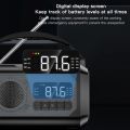 12000mAh AM/FM/NOAA Weather Radio with 2 Solar Panels Solar Hand Crank Portable Emergency Radio Reading Lamp for Outdoor Camping. 