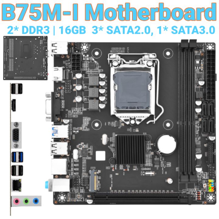 B75M-I Mainboard LGA 1155 Computer Motherboard DDR3 Computer Main Board M.2 NVME With Pci-E 3.0 X16 Graphics Card Slot