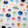 1pcs 5D Kawaii Jelly Series Nail Art Stickers Blue Jellyfish Adhesive Nail Art Decorations Stickers Hot Stamping Manicure Decals. 