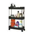 Storage Cart Multifunctional High Capacity Save Space 3/4-Tier Storage Movable Floor-Standing Rolling Vertical Shelf for Kitchen. 