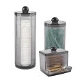 1/3 Pcs Acrylic Qtip Holder with Lid Clear Cotton Pad Holder Bathroom Makeup Organizers Containers Storage Box for Cotton Ball.