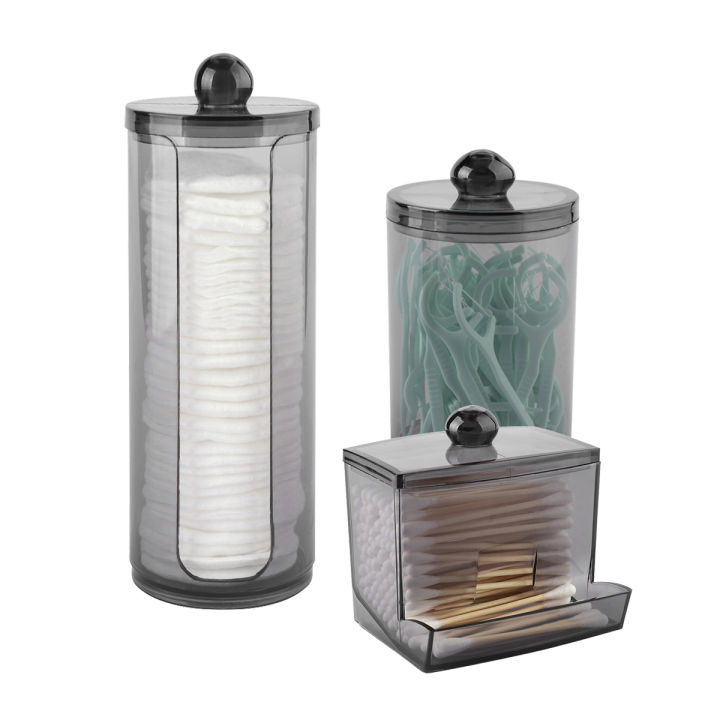 1/3%20Pcs%20Acrylic%20Qtip%20Holder%20with%20Lid%20Clear%20Cotton%20Pad%20Holder%20Bathroom%20Makeup%20Organizers%20Containers%20Storage%20Box%20for%20Cotton%20Ball%20-%20Image%205
