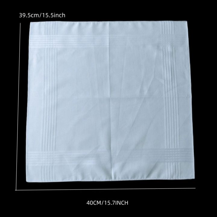 Thin%20Feel%20Cotton%2040cm%20Pure%20White%20Handkerchief.%20Business%20Suit%20Napkin%20Restaurant%20Handkerchief%206PCS%20-%20Image%204