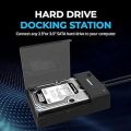 Abiha USB 3.0 to SATA External Hard Drive Lay-Flat Docking Station for 2.5 or 3.5in HDD, SSD [Support UASP] (EC-DFLT). 