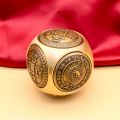 Rotating Six-Faced Chinese Lucky Coin Spinner Fidget Toy Stress Anxiety Relief Sensory Focus Tool For Birthday  . 