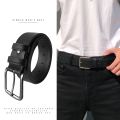 Men's Pu Leather Belt Jeans Classic Adjustable Metal Pom Buckle Belt For Men Gifts Bussines Leisure. 