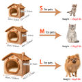 Foldable Pet House Removable Washable Cat House Puppy Cave Sofa Pet Bed House for Extra Small Dogs and Small and Medium Cats. 