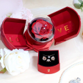 Surprise Flower Jewelry Box - Mysterious Unboxing with Rose Gold Dried Flowers & Hidden Love Drawer - Luxury Birthday Gift for H.