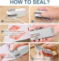 2 in 1 Portable Mini Bag Sealer with Cutter – USB Rechargeable Magnetic Heat Sealing Machine for Plastic Bags, Food Packaging & Kitchen Storage, (No Color Choice). 