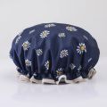 New Daisy Bow Lovely Thick Women Shower Caps Colorful Double Layer Bath Shower Hair Cover Adults Waterproof Kitchen Hats. 