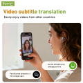 HTC NE48 Slider Headphones Wireless with a Colorful HD Display Touch Control In-Ear Bluetooth Earphones AI Translation Earbuds.