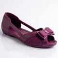 Women Open Mouth Flat Pumps & Loafers Bow Style Flat Shoes Nylon. 