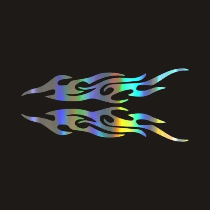 Car Stickers Modified Flame Reflective Sticker Auto Exterior ...