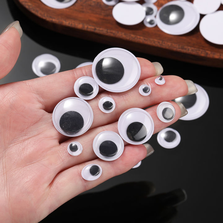 50/100/200pcs Self-adhesive Wobbly Wiggle Eyes 3D Moving Eye for DIY Scrapbooking Toys Dolls Kids DIY Accessories 5-24mm