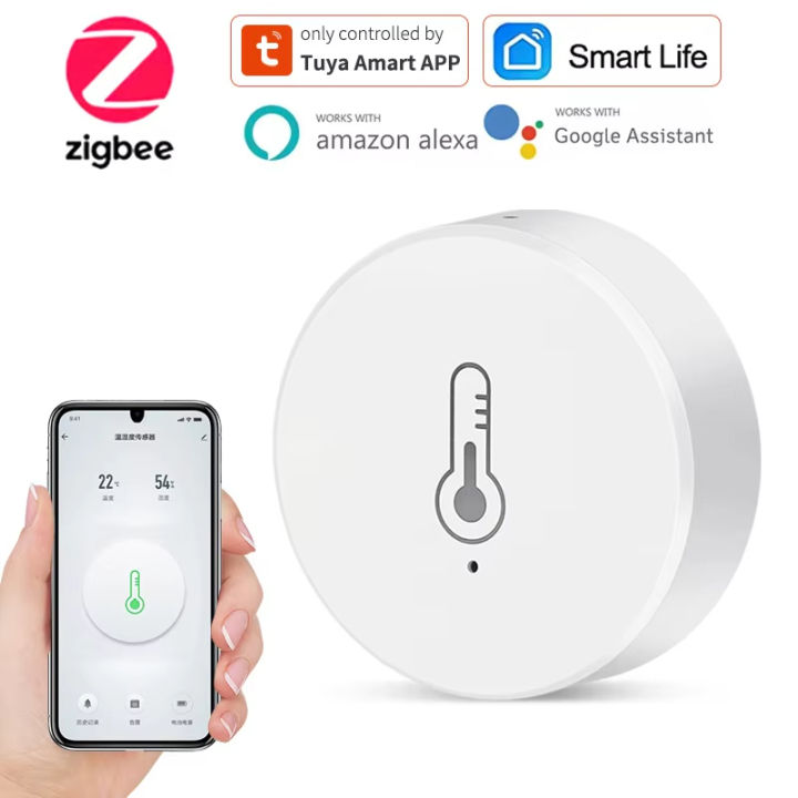 Tuya ZigBee Temperature And Humidity Sensor Work With Alexa Google Home ...