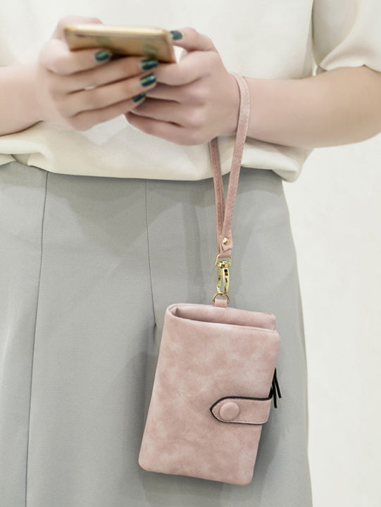 Women's%20short%20frosted%20wallet%20Korean%20version%20student%20small%20fresh%20cute%20Tri-fold%20%20multi%20cardslot%20zero%20wallet%20multifunctional%20wallet%20-%20Image%205