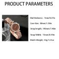 New Best-Selling Fashion Light Luxury Minimalist Rose Gold Women's Watch Necklace Bracelet Earring Set. 