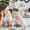 Soft Baby Books 3D Touch Feel High Contrast Cloth Book Sensory Early Learning Stroller Toys for Infant Toddler Gifts 0-12 Months. 