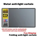 Projector Screen 16:9 Metal Anti Light Curtain Reflective Fabric Cloth For YG300 XGIMI H3 HALO Mogo Xiaomi DLP Projector. 